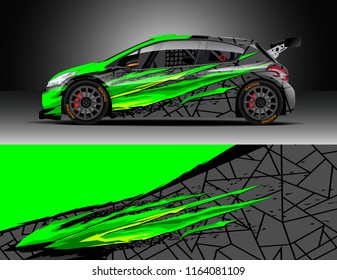 Car decal wrap, Truck and cargo van design vector. Graphic abstract stripe racing background kit designs for wrap vehicle, race car, rally, adventure and livery