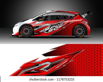 
Car decal wrap, Truck and cargo van design vector. Graphic abstract stripe racing background kit designs for wrap vehicle, race car, rally, adventure and livery