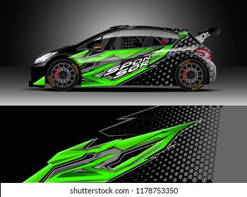 
Car decal wrap, Truck and cargo van design vector. Graphic abstract stripe racing background kit designs for wrap vehicle, race car, rally, adventure and livery