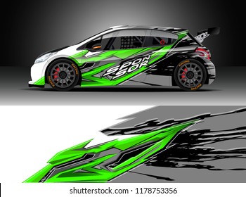 
Car decal wrap, Truck and cargo van design vector. Graphic abstract stripe racing background kit designs for wrap vehicle, race car, rally, adventure and livery