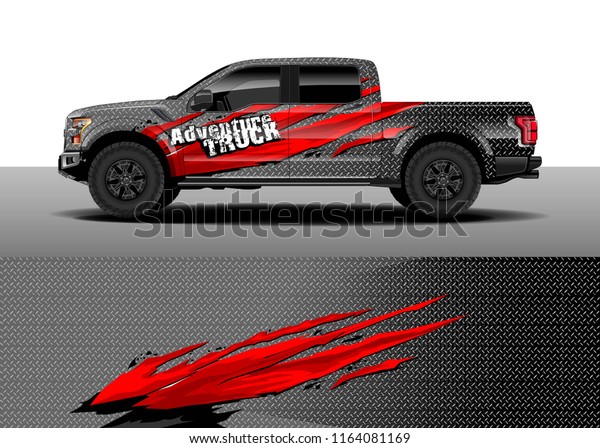 Car decal wrap, Truck and
cargo van design vector. Graphic abstract stripe racing background
kit designs for wrap vehicle, race car, rally, adventure and
livery