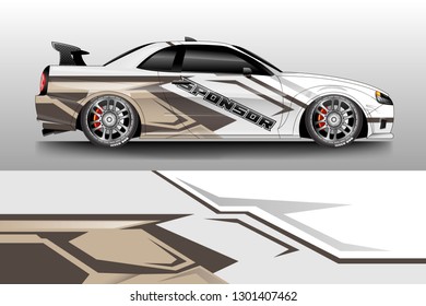 Car decal wrap unique designs vector . Livery wrap racing, van, cargo, truck .