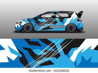 Car decal wrap unique designs vector . Livery wrap racing, van, cargo, truck