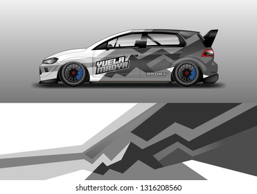 Car decal wrap unique designs vector . Livery wrap racing, van, cargo, truck , rally , nascar 