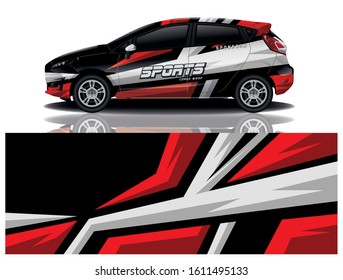 Car Decal Wrap Vector Design 