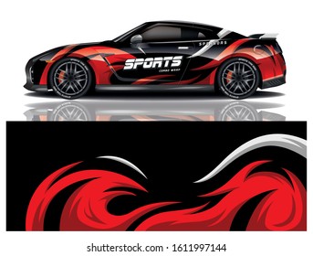 Car Decal Wrap Vector Design 