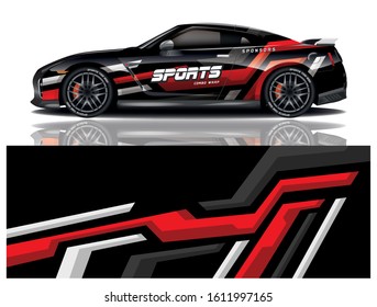 Car Decal Wrap Vector Design 