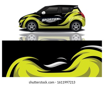 Car Decal Wrap Vector Design 