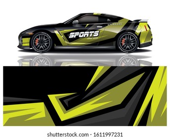 Car Decal Wrap Vector Design 