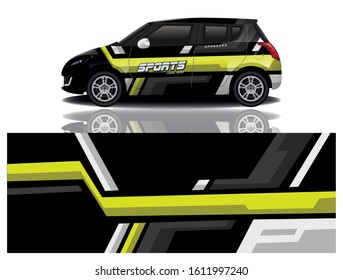 Car Decal Wrap Vector Design 