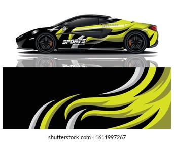 Car Decal Wrap Vector Design 