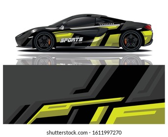 Car Decal Wrap Vector Design 