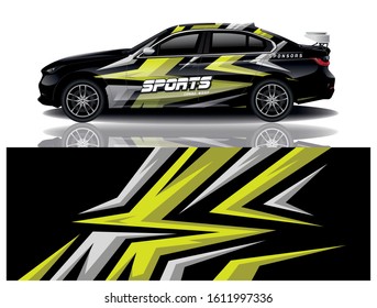 Car Decal Wrap Vector Design 