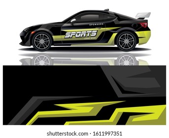 Car Decal Wrap Vector Design 