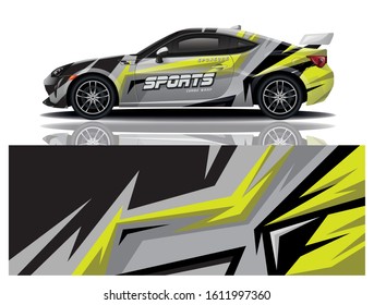 Car Decal Wrap Vector Design 