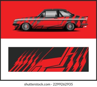 Car Decal Wrap Vector Design or vehicle wrap design