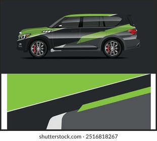 Carro Decal Wrap Vetor Design design de envoltório de veículo