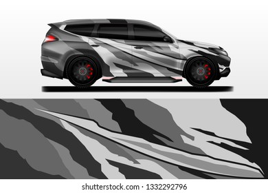 Car decal wrap vector designs .