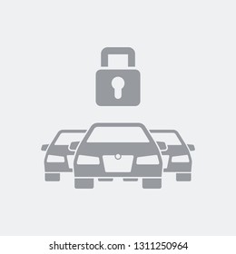 Car defense concept icon