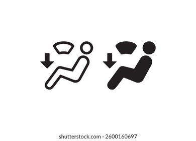 Car Defrost and Ventilation System Icon Vector