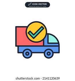 car delivery icon symbol template for graphic and web design collection logo vector illustration