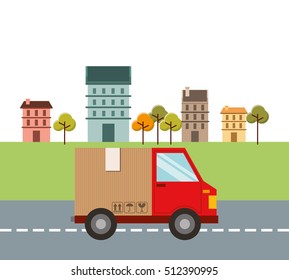 car delivery service icon vector illustration design