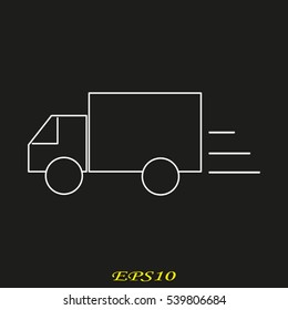 car delivery truck icon, vector illustration EPS 10