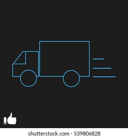 car delivery truck icon, vector illustration EPS 10