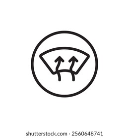 Car demister icon Outline vector for web ui