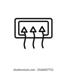 Car demister icon vector line logo art