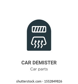 Car demister vector icon on white background. Flat vector car demister icon symbol sign from modern car parts collection for mobile concept and web apps design.
