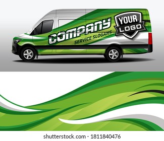 Car design development for the company. Car branding. Green sticker. Car design development for the company.
