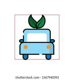 Car design, Ecology renewable conservation saving support solution and bio theme Vector illustration