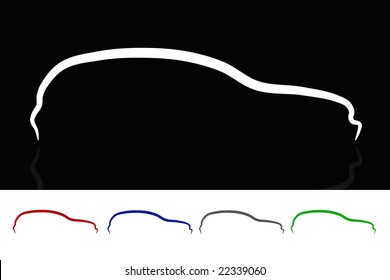 Car design in five colors