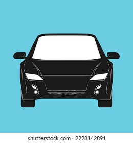 Car design, Front view of a car symbol, vector