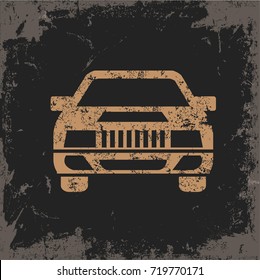 Car design on grunge background,vector