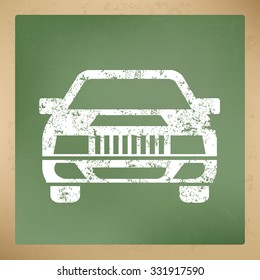 
Car design on old paper background,vector