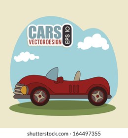 car design over beige background vector illustration