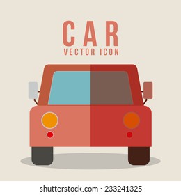 Car design over beige background, vector illustration.