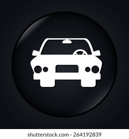 Car design over black background, vector illustration.