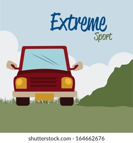 car design over blue  background vector illustration