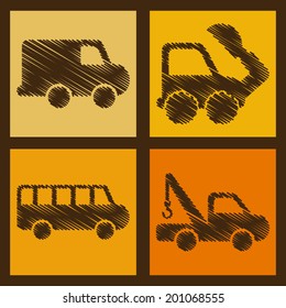 car design over brown background vector illustration