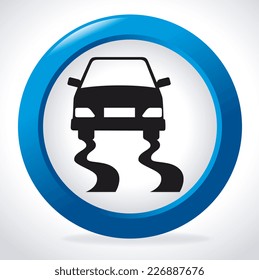 Car design over gray background, vector illustration
