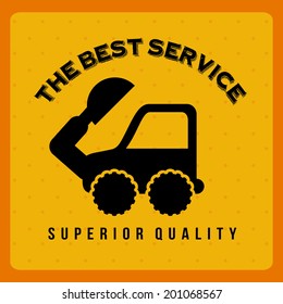 car design over orange background vector illustration