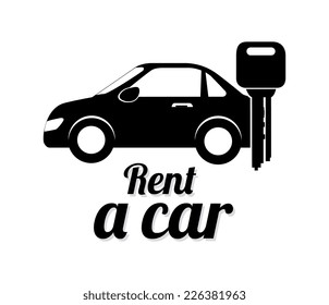 Car design over white background, vector illustration