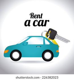 Car design over white background, vector illustration
