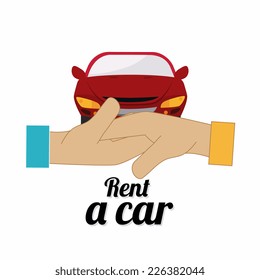 Car design over white background, vector illustration
