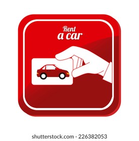Car design over white background, vector illustration