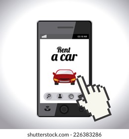 Car design over white background, vector illustration