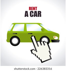 Car design over white background, vector illustration
